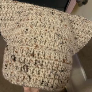 Big Crochet Cat Sack Beanie